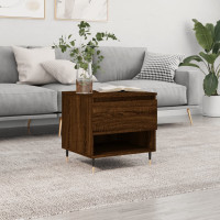 Produktbild för Soffbord brun ek 50x46x50 cm konstruerat trä