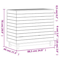 Produktbild för Tvättkorg 88,5x44x76 cm massiv furu