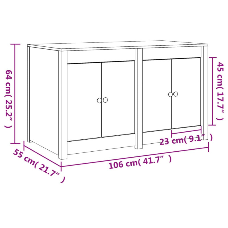Produktbild för Köksskåp för utomhusbruk 106x55x64 cm douglasträ