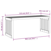 Produktbild för Trädgårdsbänk justerbar 212,5x40,5x45cm impregnerad furu