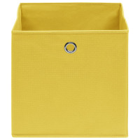 Produktbild för Förvaringslådor 10 st non-woven tyg 28x28x28 cm gul