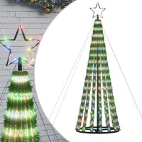 Produktbild för Julgranskon 275 LEDs färgglad 180 cm