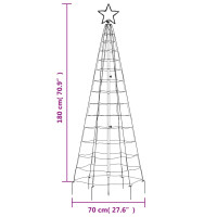 Produktbild för Julgransbelysning med markspett 220 LEDs kallvitt 180 cm