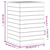 Produktbild för Tvättkorg vit 44x44x66 cm massiv furu