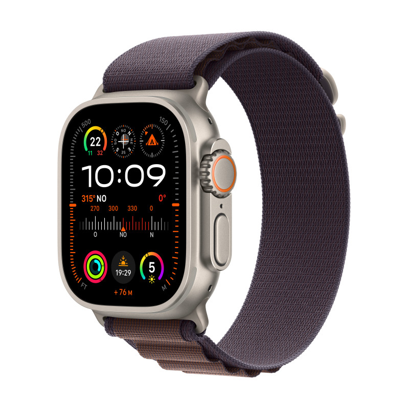 Produktbild för Apple Watch Ultra 2 OLED 49 mm Digital 410 x 502 pixlar Pekskärm 4G Titan GPS
