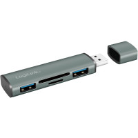 Produktbild för USB-hub (USB 3.2 Gen2) Minneskortsläsare/USB-A
