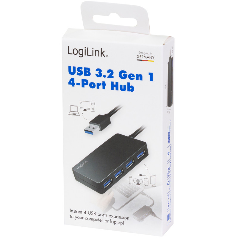 Produktbild för USB 3.0-hub (3.2 Gen1) 4 USB-A-portar
