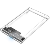 Miniatyr av produktbild för Hårdiskkabinett 2,5 USB 3.0 Skruvfri design Transparent