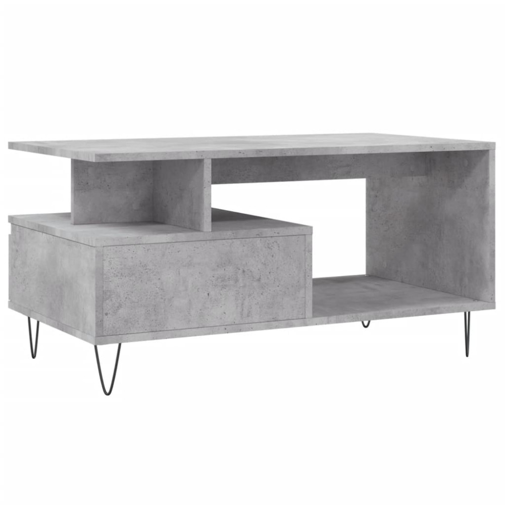 Produktbild för Soffbord betonggrå 90x49x45 cm konstruerat trä