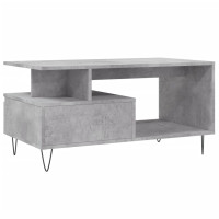 Produktbild för Soffbord betonggrå 90x49x45 cm konstruerat trä