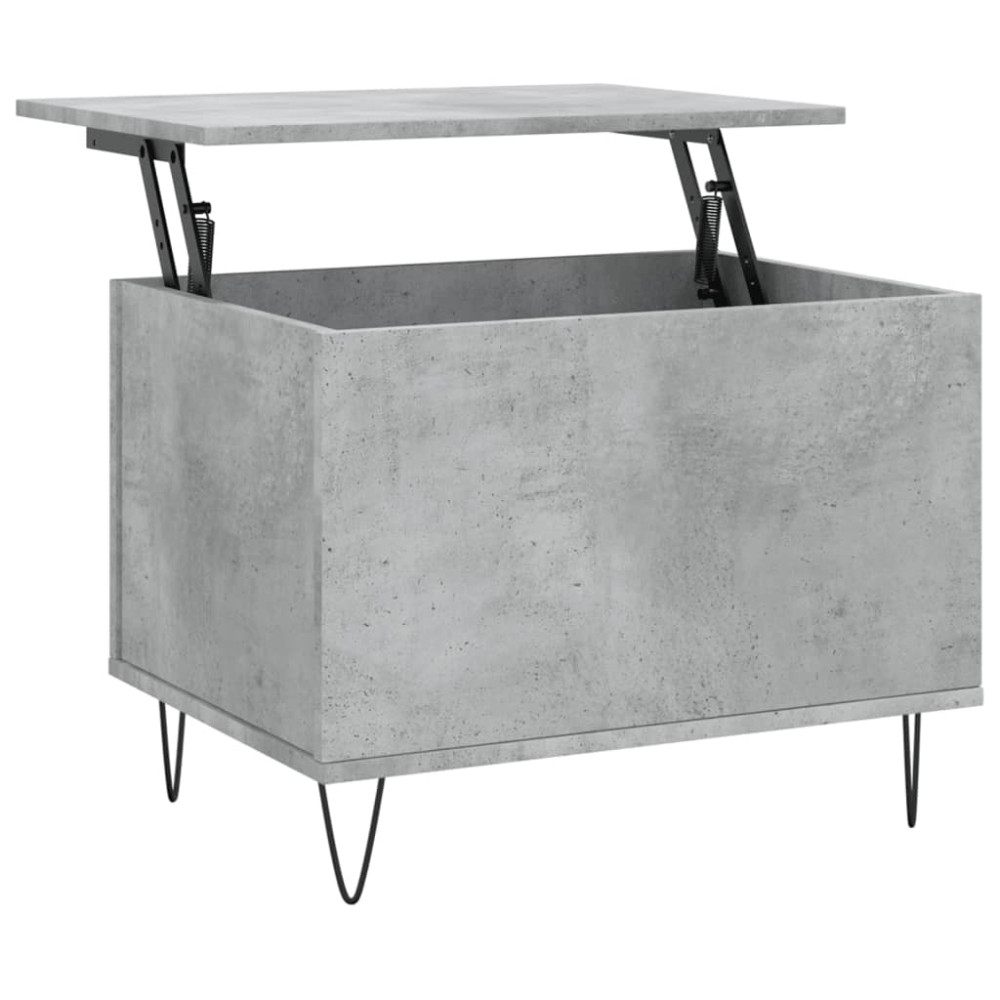 Produktbild för Soffbord betonggrå 60x44,5x45 cm konstruerat trä