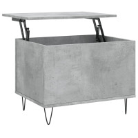 Produktbild för Soffbord betonggrå 60x44,5x45 cm konstruerat trä