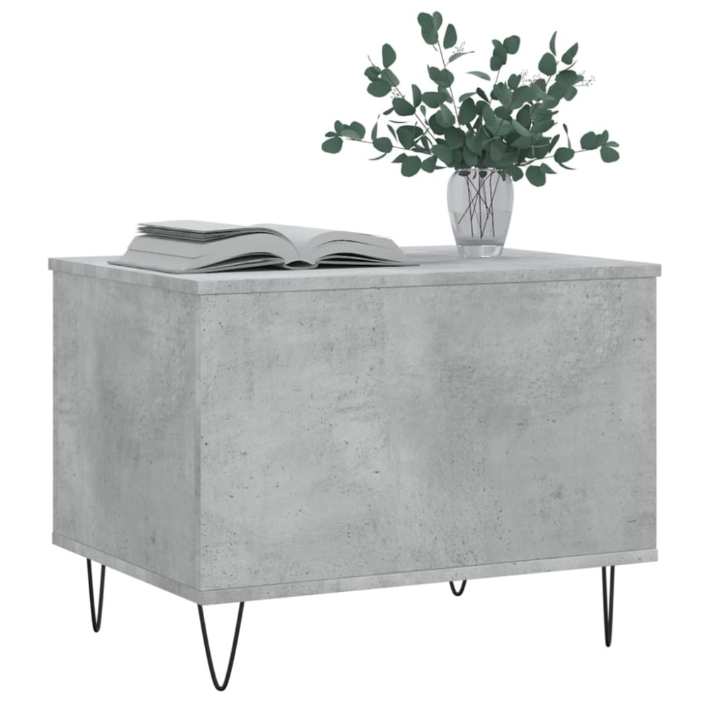 Produktbild för Soffbord betonggrå 60x44,5x45 cm konstruerat trä