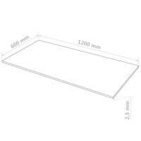 Produktbild för MDF-skivor 5 st rektangulära 120x60 cm 2,5 mm