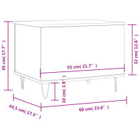 Miniatyr av produktbild för Soffbord rökfärgad ek 60x44,5x45 cm konstruerat trä