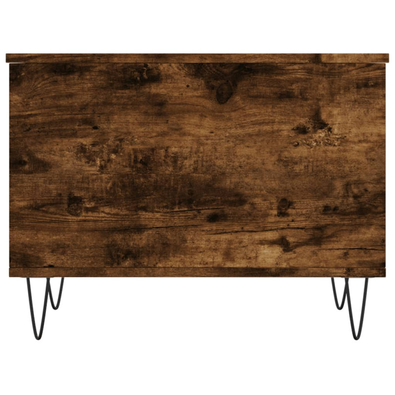 Produktbild för Soffbord rökfärgad ek 60x44,5x45 cm konstruerat trä