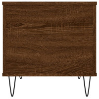 Produktbild för Soffbord brun ek 60x44,5x45 cm konstruerat trä