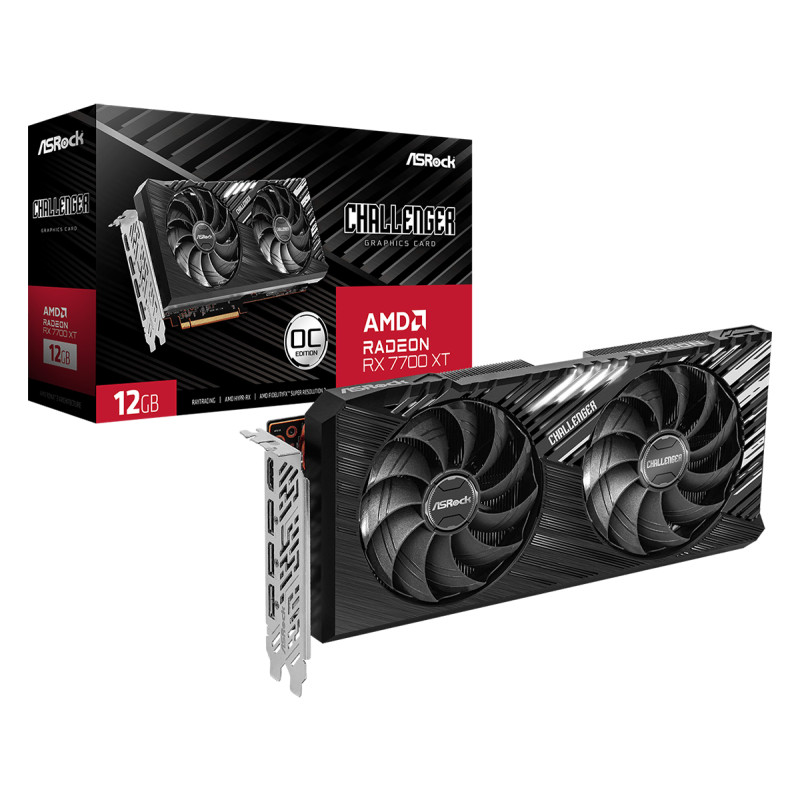 Produktbild för Asrock Challenger Radeon RX 7700 XT AMD 12 GB GDDR6