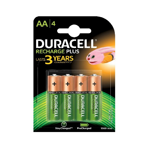 Duracell Duracell 4 LR06 1300mAh Laddningsbart batteri Nickel-metallhydrid (NiMH)