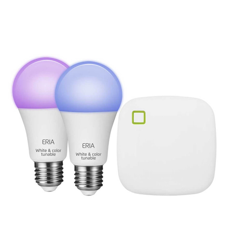 Produktbild för Kit Lampa E27 RGB Dimbar Zigbee 2-pack