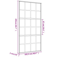Produktbild för Skjutdörr guld 102,5x205 cm frostat ESG-glas och aluminium