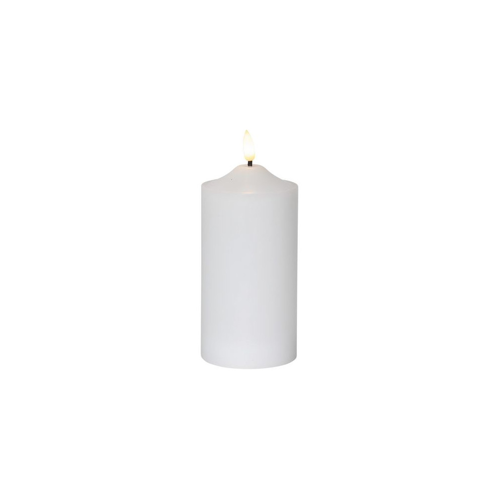 Produktbild för Blockljus STAR T LED Flamme 17cm vit