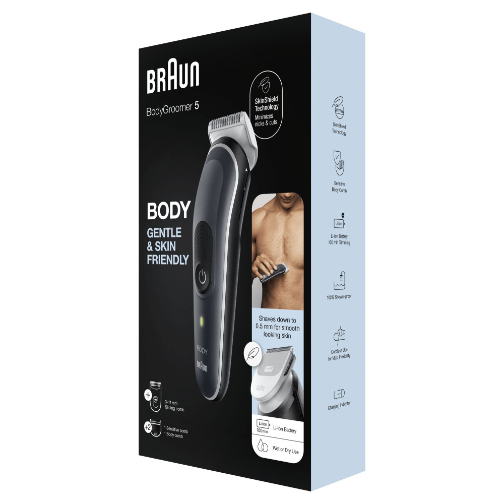 Produktbild för Braun BodyGroomer BG5340 Svart, Silver