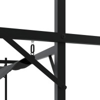 Miniatyr av produktbild för Pergola med infällbart tak antracit 589x292x230 cm