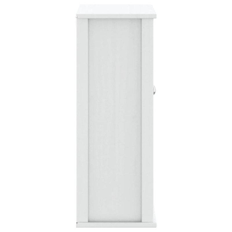 Produktbild för Väggmonterad badrumsskåp BERG vit 69,5x27x71,5 cm massivt trä
