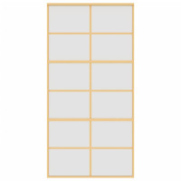 Produktbild för Skjutdörr guld 102,5x205 cm frostat ESG-glas och aluminium