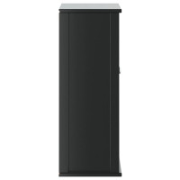 Produktbild för Badrumsskåp BERG svart 69,5x27x71,5 cm massivt trä