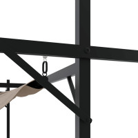 Produktbild för Pergola med infällbart tak taupe 589x292x230 cm