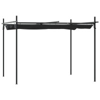 Produktbild för Pergola med infällbart tak antracit 295x292x230 cm