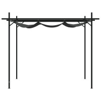 Produktbild för Pergola med infällbart tak antracit 295x292x230 cm