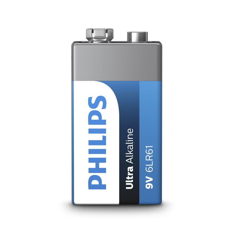Produktbild för Philips Ultra Alkaline Batteri 6LR61E1B/10