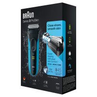 Produktbild för Braun Series 3 ProSkin 3045s Folierakapparat Trimmer Svart, Blå