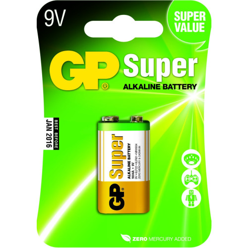 GP Batteries GP Batteries Super Alkaline 9V Engångsbatteri Alkalisk