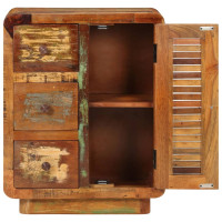 Miniatyr av produktbild för Skänk med 3 dörrar 55x30x70 cm massivt återvunnet trä