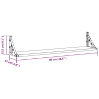 Produktbild för Vägghyllor 2 st sonoma-ek 80x15x15,5 cm konstruerat trä