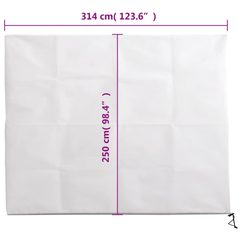 Produktbild för Fiberdukar med blixtlås 10 st 70 g/m² 3,14x2,5 m