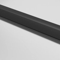 Produktbild för Innerdörr svart 76x201,5 cm härdat glas och aluminium slim