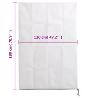 Produktbild för Fiberdukar med blixtlås 4 st 70 g/m² 1,2x1,8 m