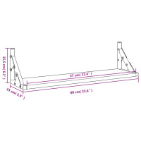 Produktbild för Vägghyllor 2 st brun ek 60x15x15,5 cm