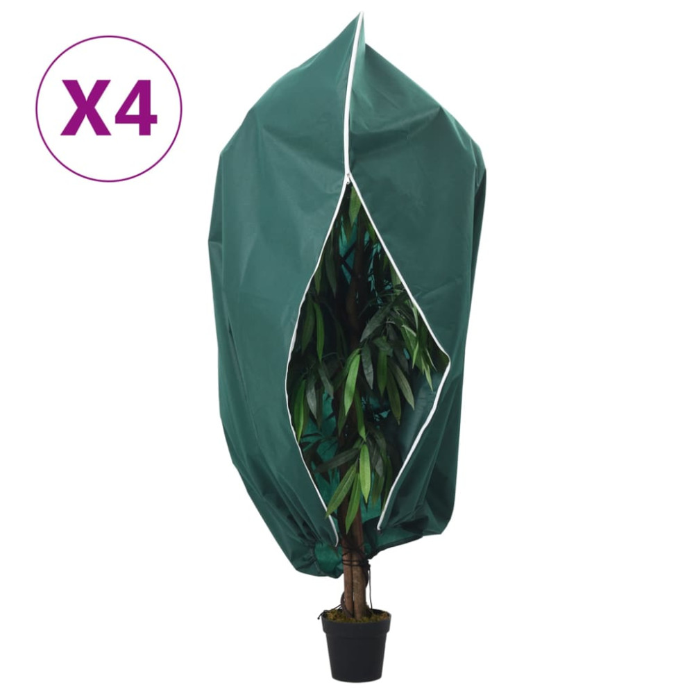 Produktbild för Fiberdukar med blixtlås 4 st 70 g/m² 3,93x3 m