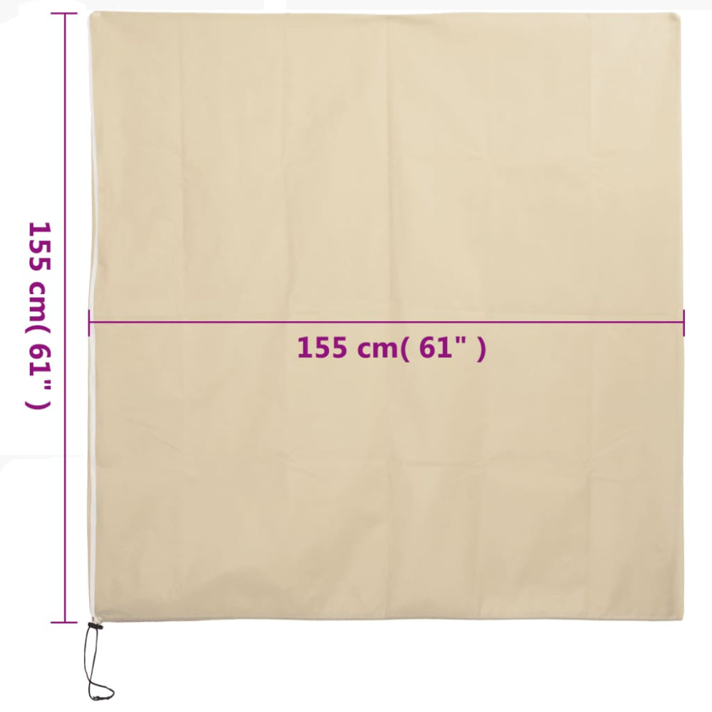 Produktbild för Fiberdukar med blixtlås 2 st 70 g/m² 1,55x1,55 m