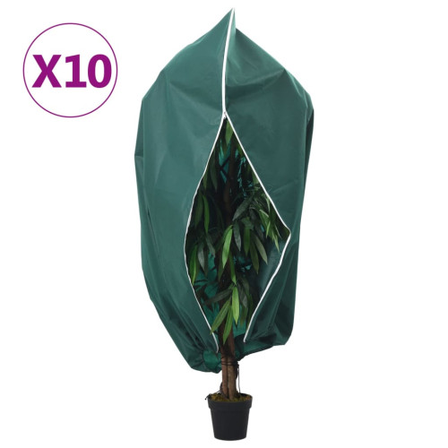 vidaXL Fiberdukar med blixtlås 10 st 70 g/m² 3,14x2,5 m
