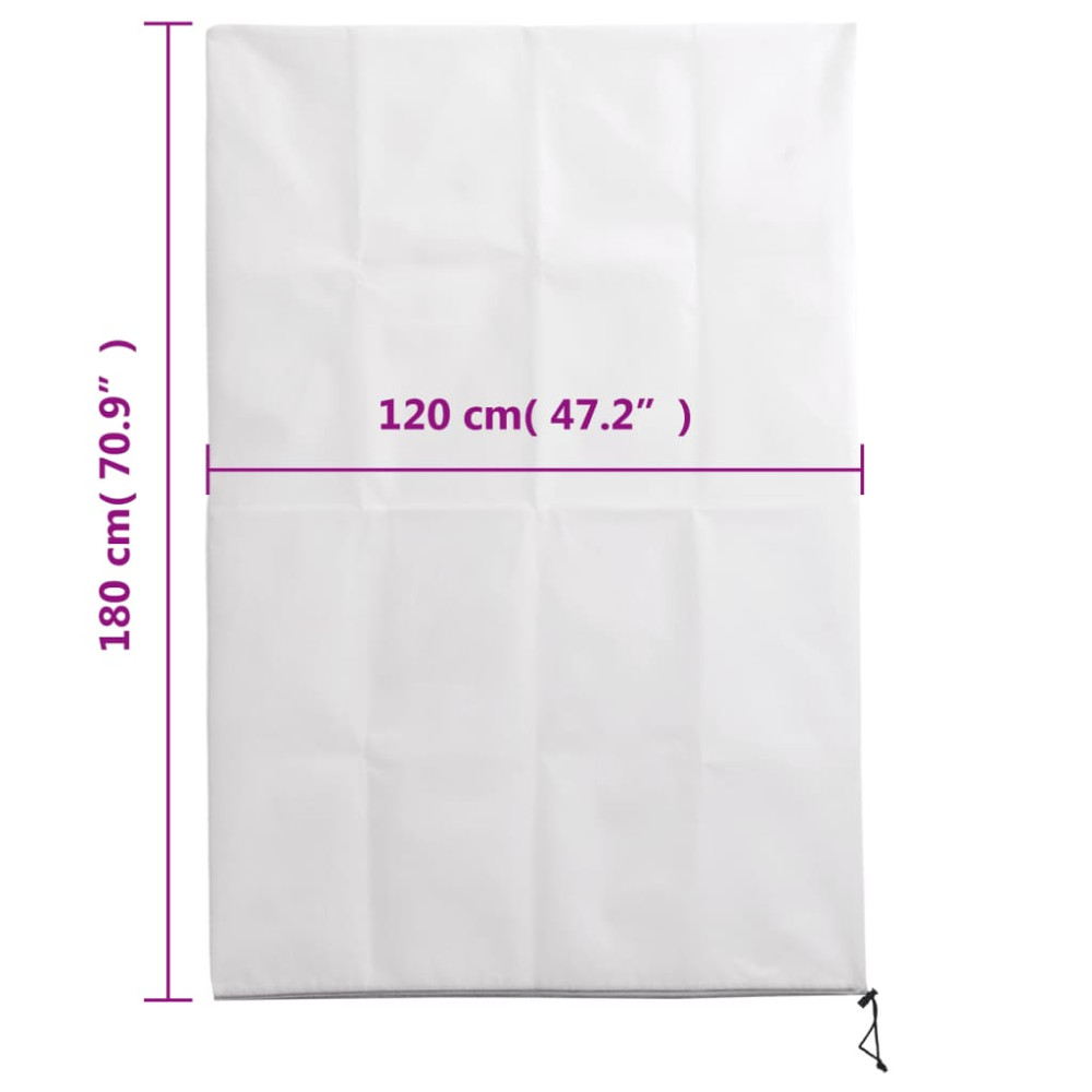 Produktbild för Fiberdukar med blixtlås 2 st 70 g/m² 1,2x1,8 m