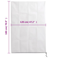 Produktbild för Fiberdukar med blixtlås 2 st 70 g/m² 1,2x1,8 m