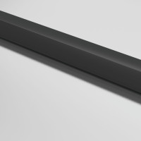 Produktbild för Innerdörr svart 83x201,5 cm härdat glas och aluminium slim