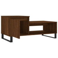 Produktbild för Soffbord brun ek 100x50x45 cm konstruerat trä